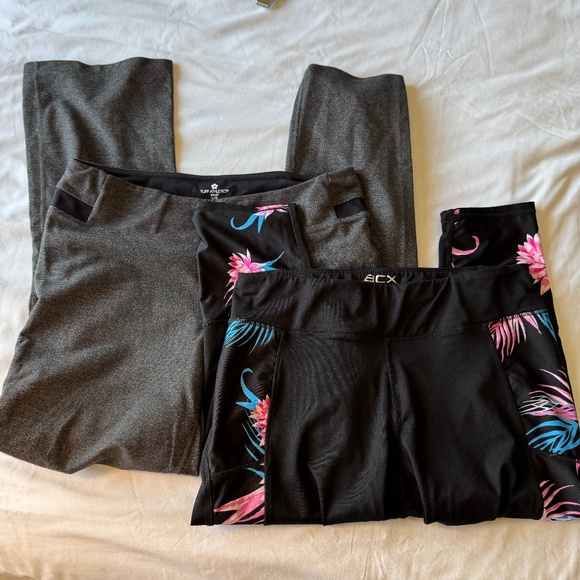 Womens Athletic Bottoms Bundle Lot of 2 Activewear Yoga Pants Size Large Fitness - Picture 1 of 12